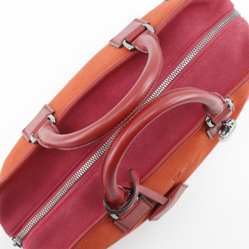 LOEWE Handbag Suede Red / orange Americana 28 Women Used Authentic