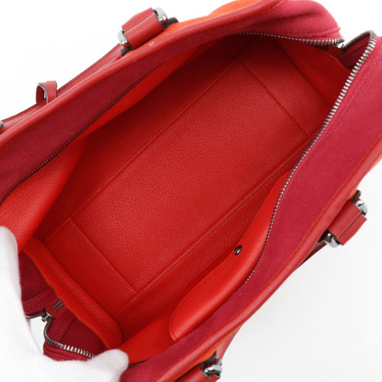 LOEWE Handbag Suede Red / orange Americana 28 Women Used Authentic