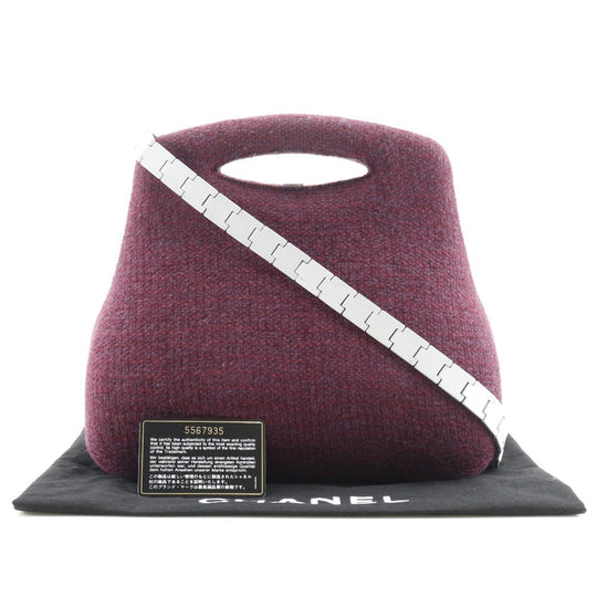 CHANEL Handbag tweed Red 2005 Premium Edition 2WAYShoulder Hip bag Women Used Authentic