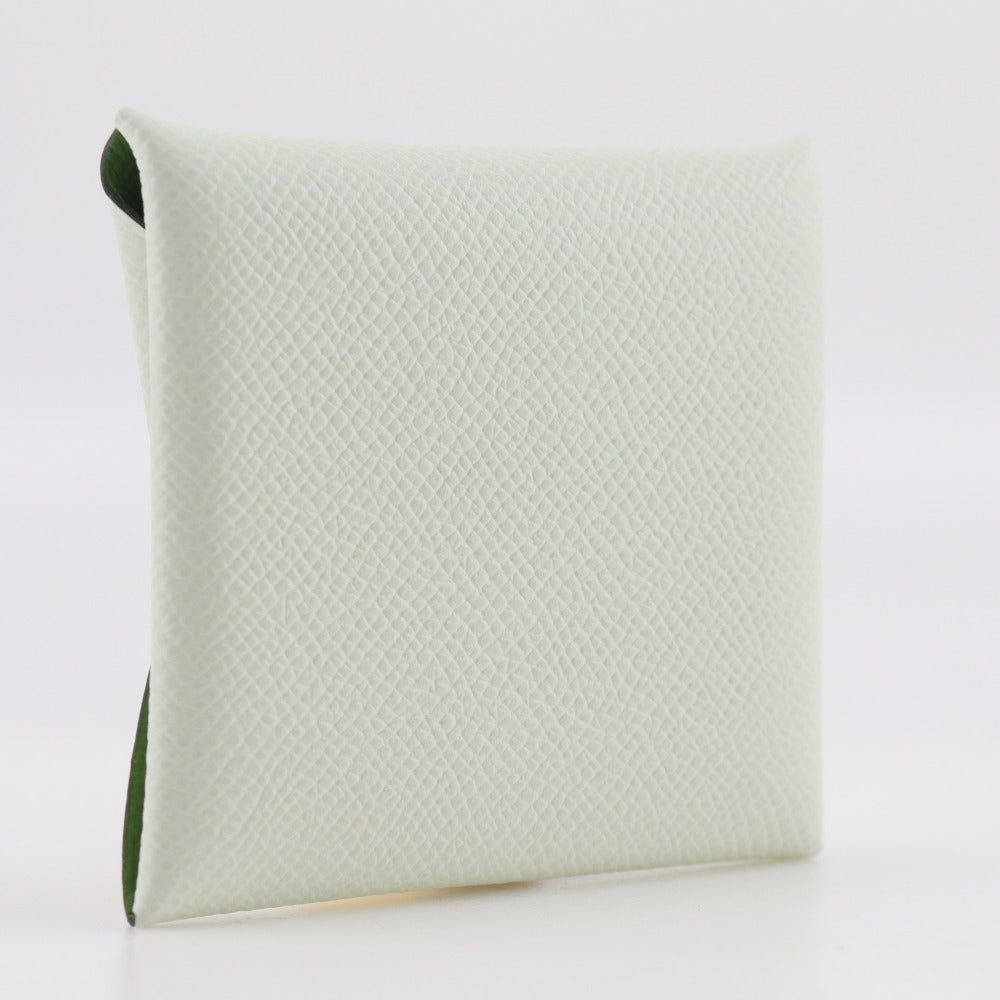 HERMES Coin case Epsom Light green By color Bastia unisex(Unisex) Used Authentic