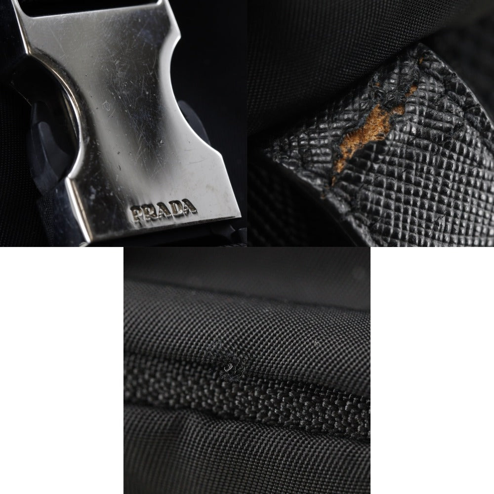 PRADA Backpack 2VZ135 Nylon black unisex(Unisex) Used Authentic