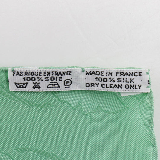 HERMES scarf silk Green The prince of the land of the rising sun DAIMYO PRINCES DU SOLEIL LEVANT Carre90 Women Used Authentic
