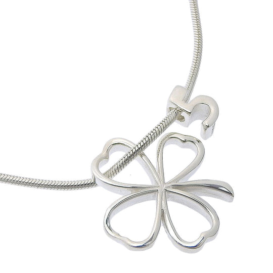 CHANEL Necklace Silver925 Silver Clover No.5 Icon Women Used Authentic