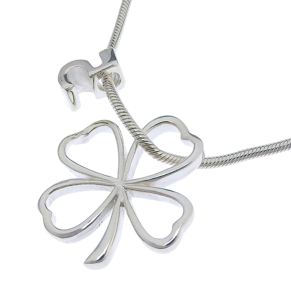 CHANEL Necklace Silver925 Silver Clover No.5 Icon Women Used Authentic
