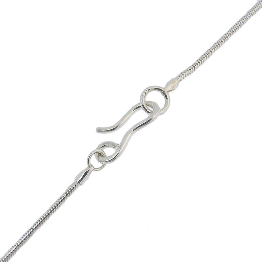 CHANEL Necklace Silver925 Silver Clover No.5 Icon Women Used Authentic