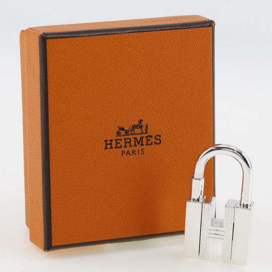 HERMES Cadena metallic Silver Women Used Authentic
