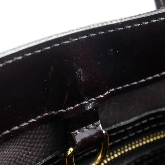 LOUIS VUITTON Handbag M93641 Monogram Vernis wine-red Wilsher PM Women Used Authentic