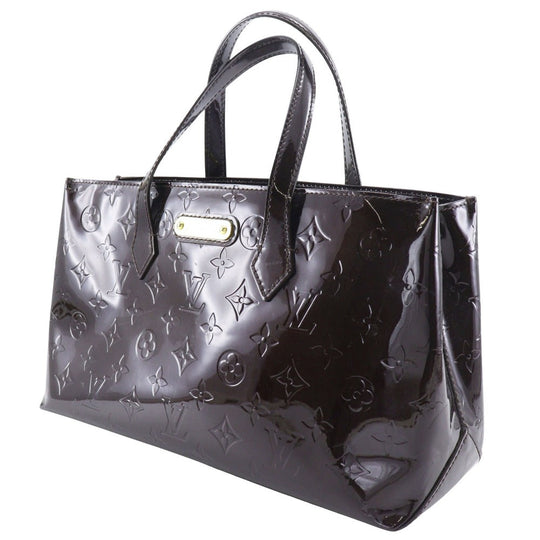 LOUIS VUITTON Handbag M93641 Monogram Vernis wine-red Wilsher PM Women Used Authentic