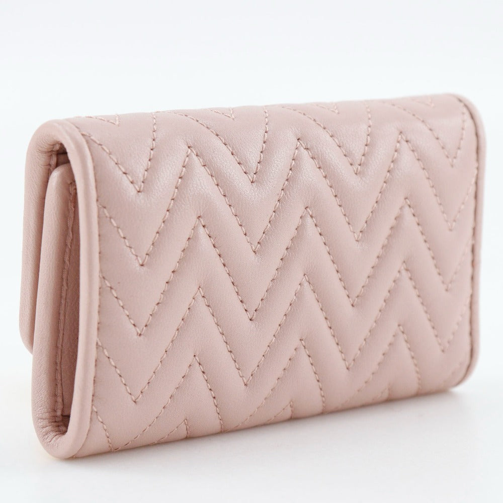 MIUMIU Key case Key holder  5PG222 leather pink Materasse Women Used Authentic