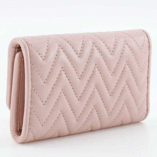 MIUMIU Key case Key holder  5PG222 leather pink Materasse Women Used Authentic