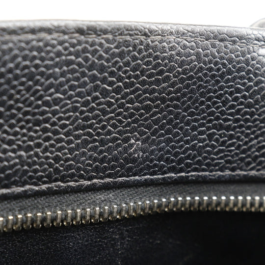 CHANEL Tote Bag A01804 Caviar skin black Replica Tote Women Used Authentic