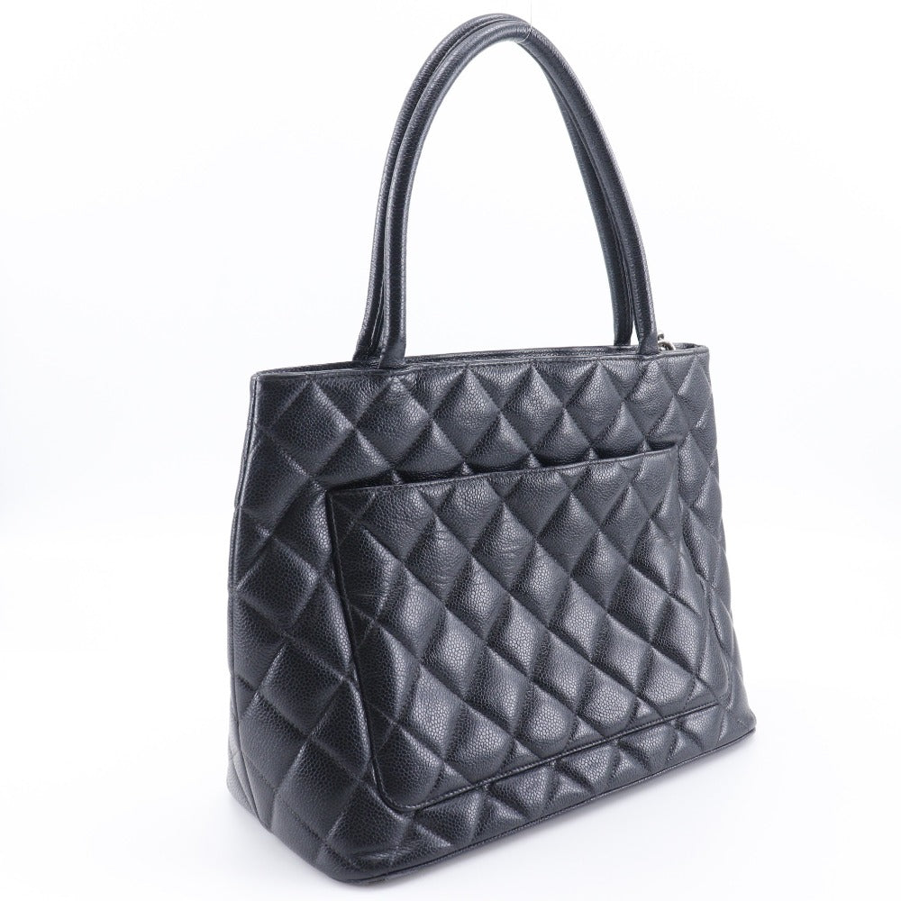 CHANEL Tote Bag A01804 Caviar skin black Replica Tote Women Used Authentic