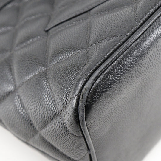 CHANEL Tote Bag A01804 Caviar skin black Replica Tote Women Used Authentic