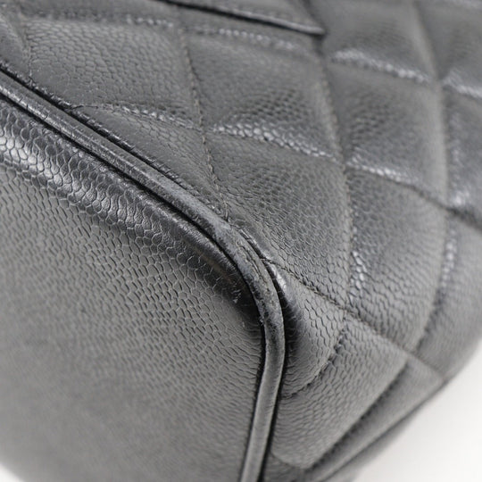 CHANEL Tote Bag A01804 Caviar skin black Replica Tote Women Used Authentic