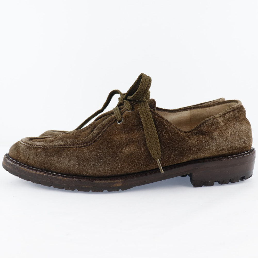 CHANEL Moccasin Suede Brown COCO Mark Women 36 Used Authentic