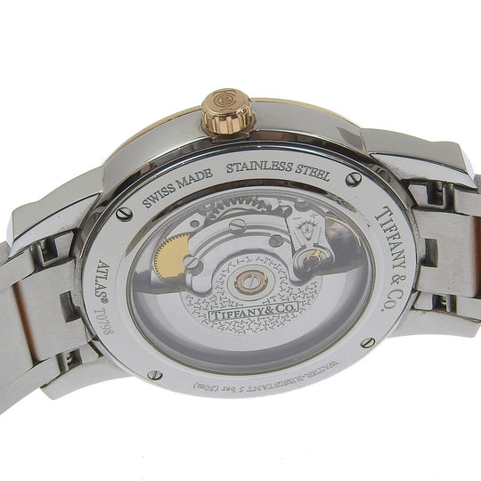 TIFFANY&Co. Watches Mechanical Automatic Z1800.68.13A21A00A Stainless Steel, 18K Pink Gold Silver / Gold Date combination Atlas Dome White dial mens Used Authentic