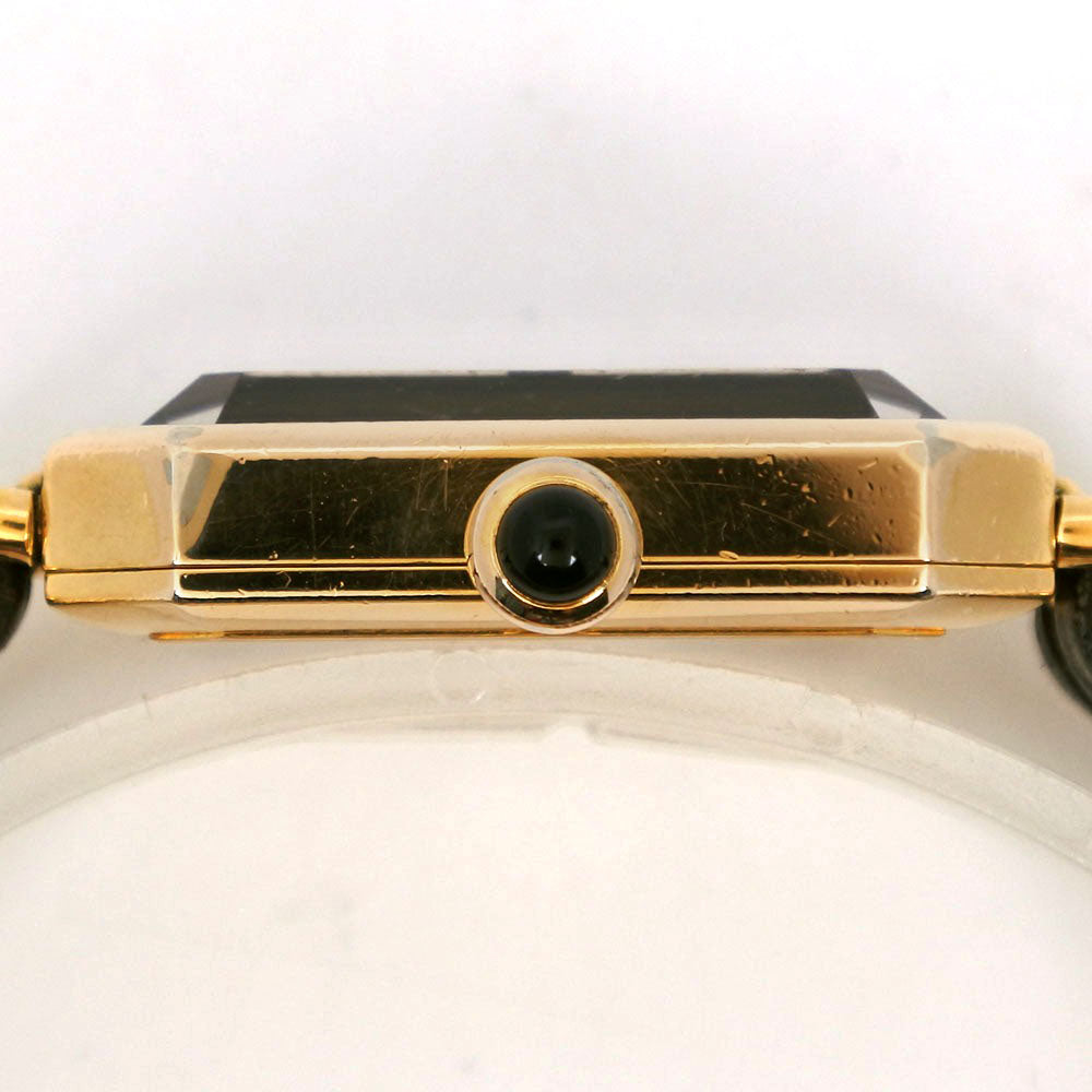 CHANEL Watches Quartz H0001 Plated Gold , Leather Black / gold Premiere L black dial Women Used Authentic