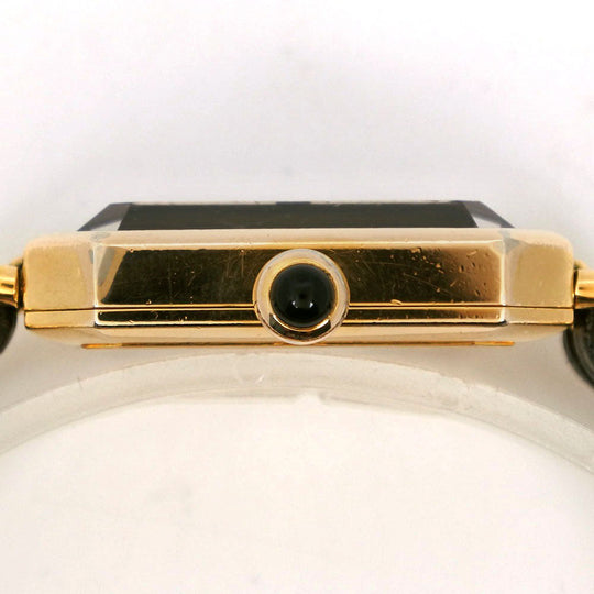 CHANEL Watches Quartz H0001 Plated Gold , Leather Black / gold Premiere L black dial Women Used Authentic
