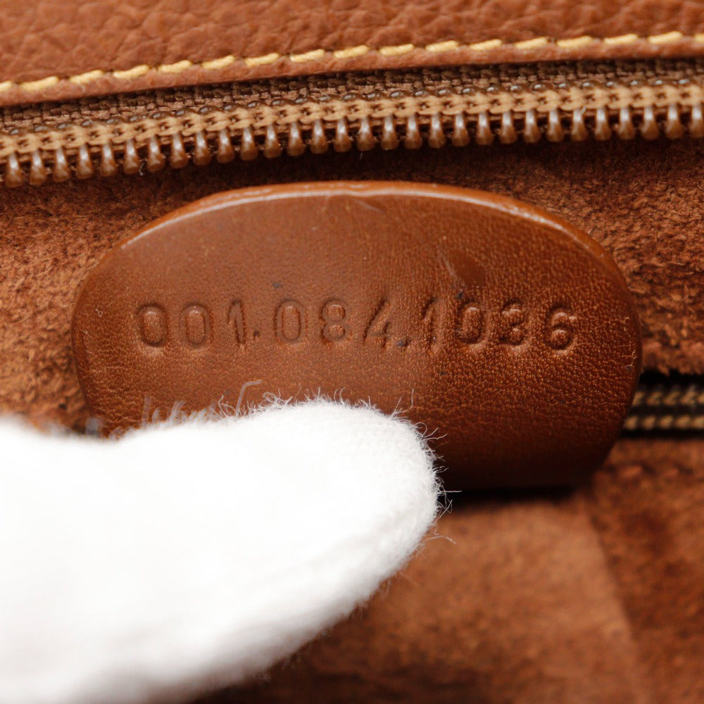 GUCCI Shoulder Bag 001.084.1036 Calfskin Brown Old Gucci Interlocking G Women Used Authentic