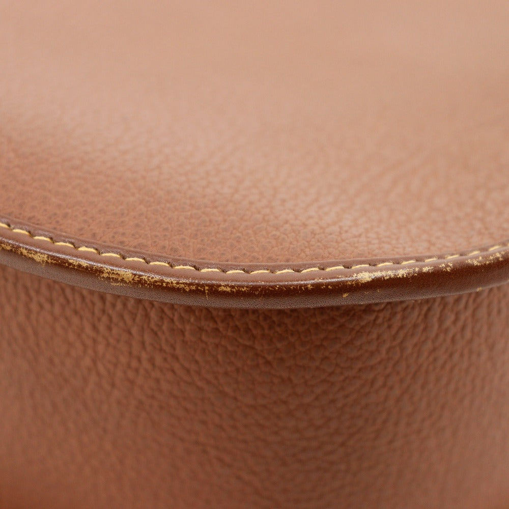 GUCCI Shoulder Bag 001.084.1036 Calfskin Brown Old Gucci Interlocking G Women Used Authentic