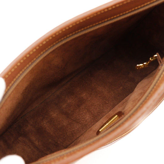 GUCCI Shoulder Bag 001.084.1036 Calfskin Brown Old Gucci Interlocking G Women Used Authentic