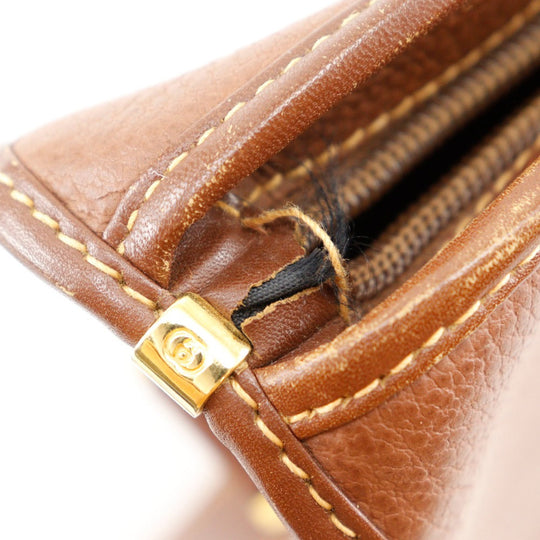 GUCCI Shoulder Bag 001.084.1036 Calfskin Brown Old Gucci Interlocking G Women Used Authentic