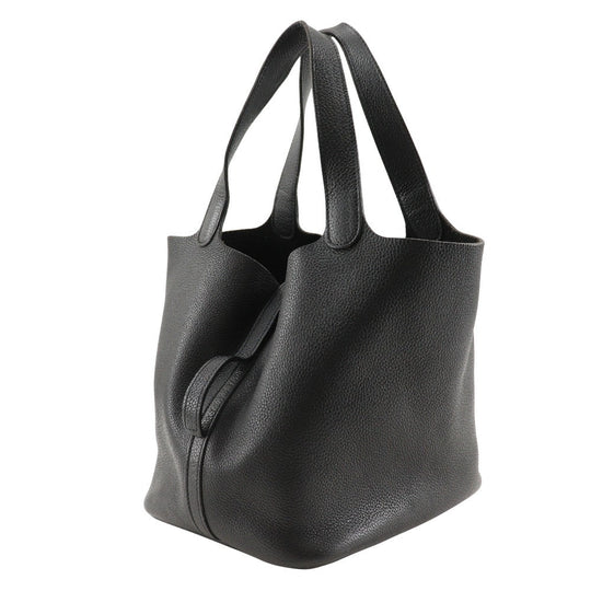 HERMES Handbag Taurillon Clemence black Picotan MM Women Used Authentic