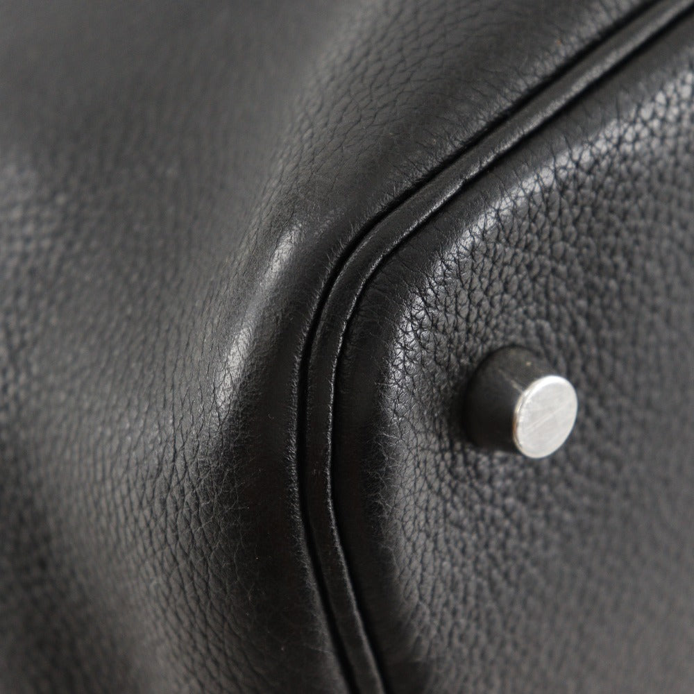 HERMES Handbag Taurillon Clemence black Picotan MM Women Used Authentic