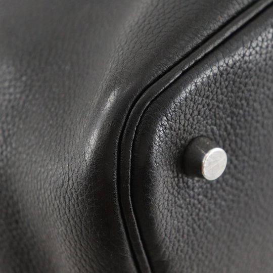 HERMES Handbag Taurillon Clemence black Picotan MM Women Used Authentic