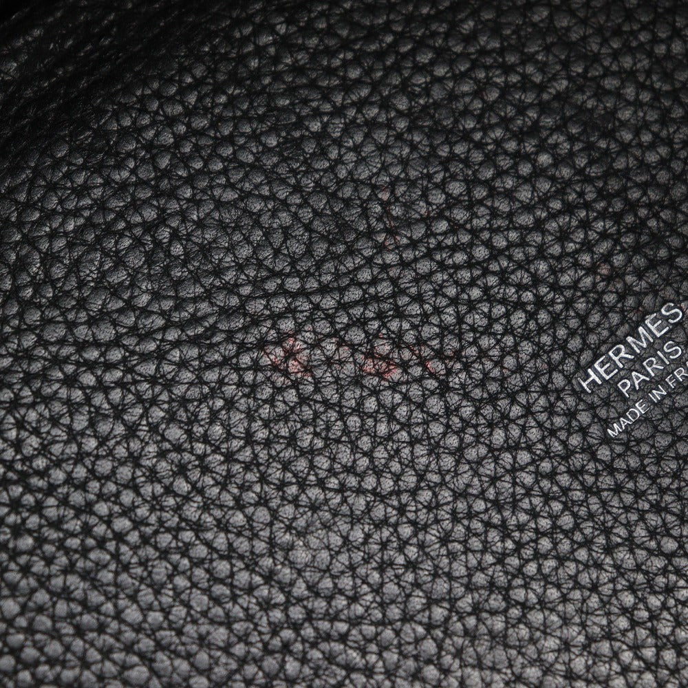 HERMES Handbag Taurillon Clemence black Picotan MM Women Used Authentic