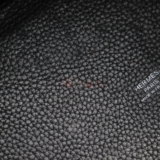 HERMES Handbag Taurillon Clemence black Picotan MM Women Used Authentic