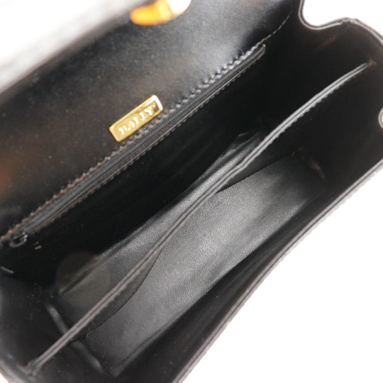 BALLY Handbag Calfskin black 2WAYShoulder One handle Women Used Authentic