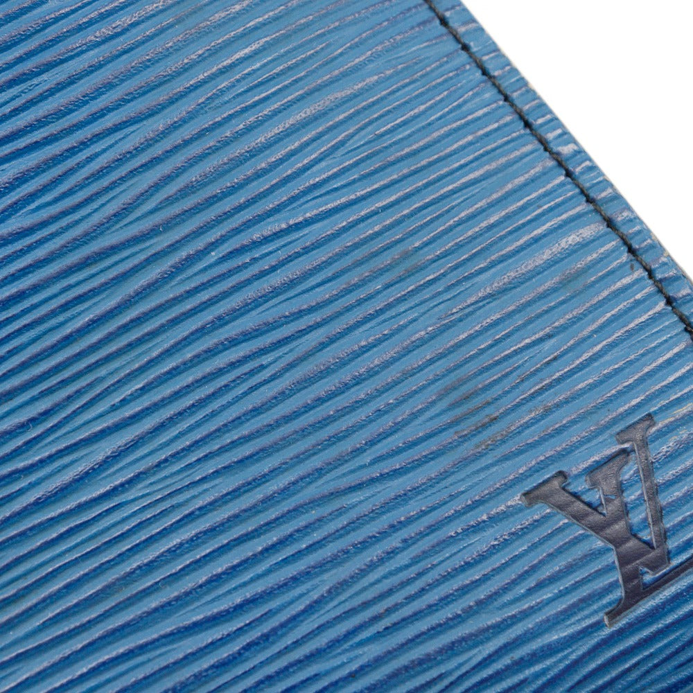 LOUIS VUITTON Clutch bag M52635 Epi Leather Blue business bag Art deco Women Used Authentic