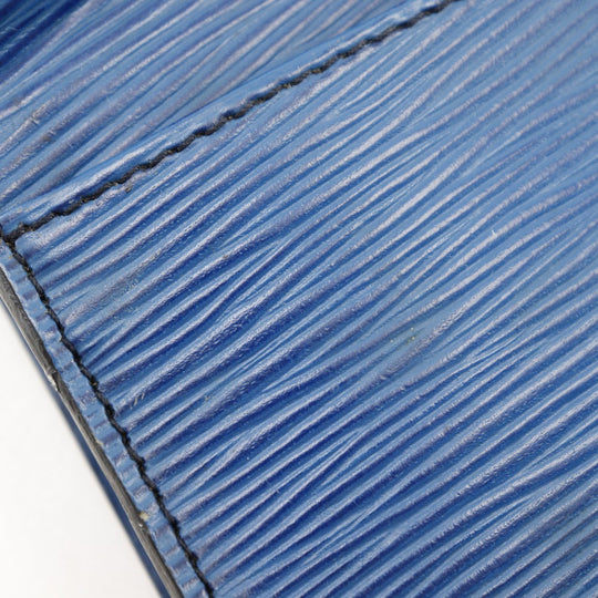 LOUIS VUITTON Clutch bag M52635 Epi Leather Blue business bag Art deco Women Used Authentic