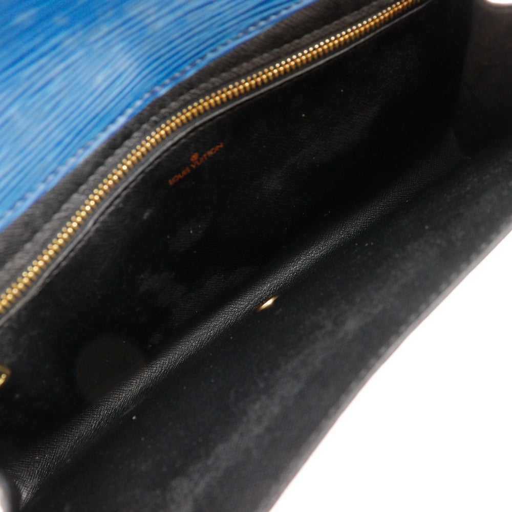 LOUIS VUITTON Clutch bag M52635 Epi Leather Blue business bag Art deco Women Used Authentic