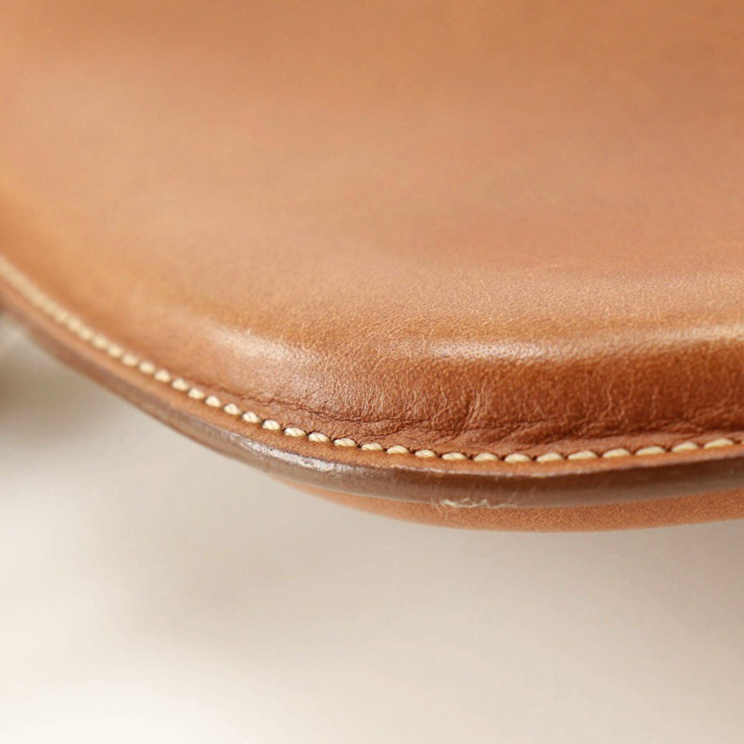 LOEWE Shoulder Bag Calfskin Brown vintage anagram Women Used Authentic