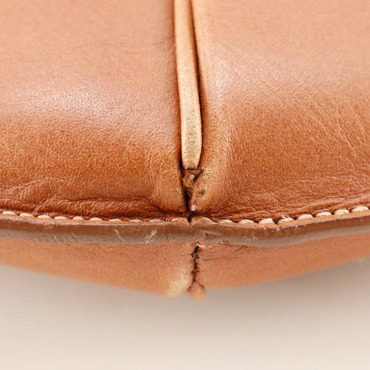 LOEWE Shoulder Bag Calfskin Brown vintage anagram Women Used Authentic