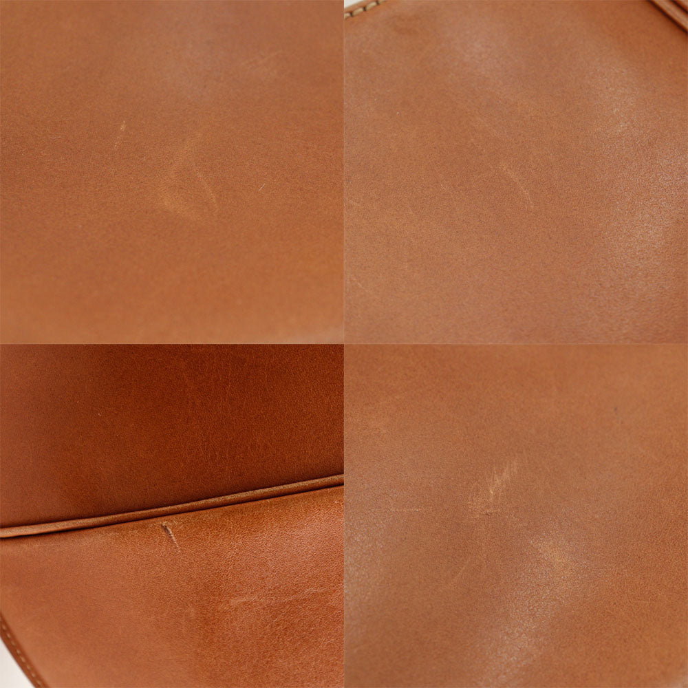 LOEWE Shoulder Bag Calfskin Brown vintage anagram Women Used Authentic