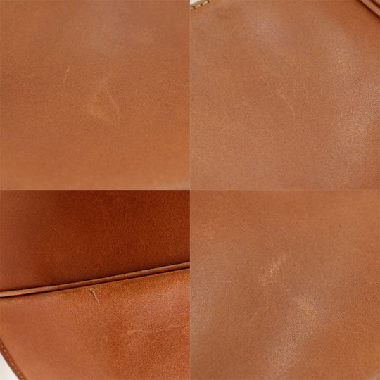 LOEWE Shoulder Bag Calfskin Brown vintage anagram Women Used Authentic