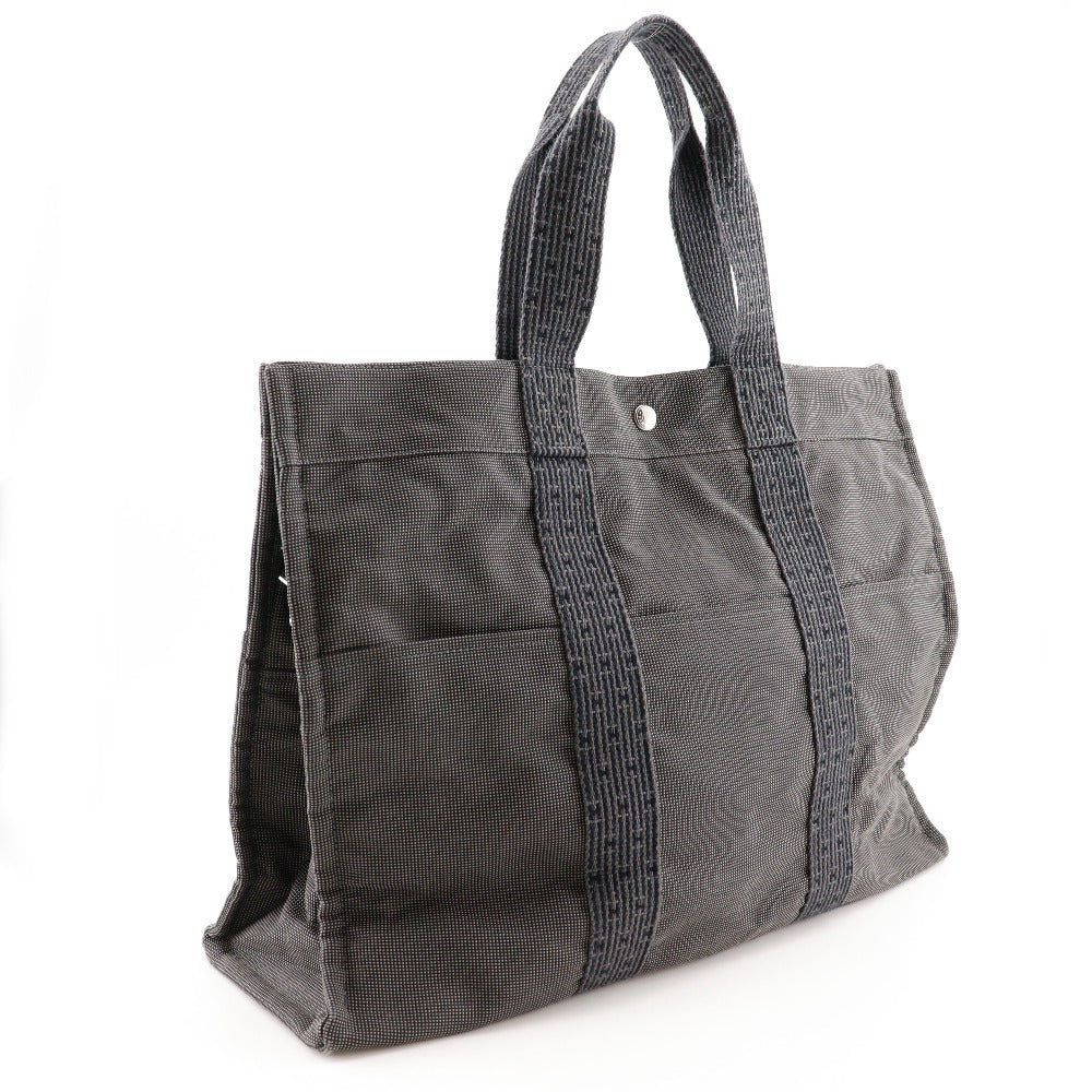 HERMES Tote Bag Nylon canvas gray Her Line Tote GM unisex(Unisex) Used Authentic