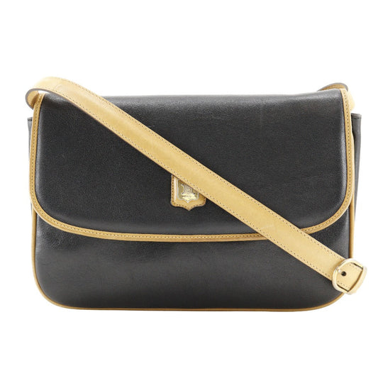 CELINE Shoulder Bag Calfskin black 2-way clutch Old Celine Women Used Authentic
