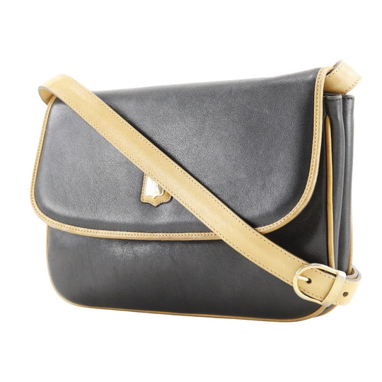 CELINE Shoulder Bag Calfskin black 2-way clutch Old Celine Women Used Authentic