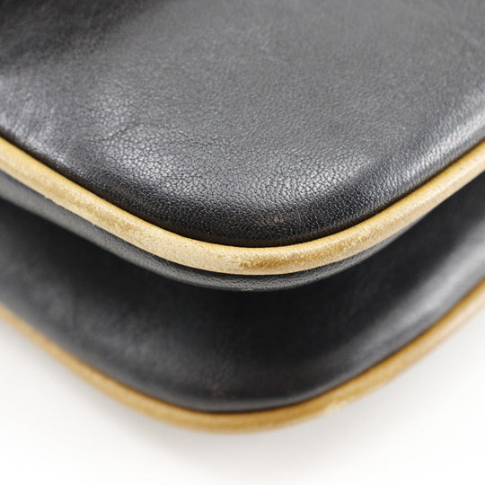 CELINE Shoulder Bag Calfskin black 2-way clutch Old Celine Women Used Authentic