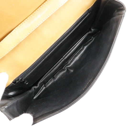 CELINE Shoulder Bag Calfskin black 2-way clutch Old Celine Women Used Authentic
