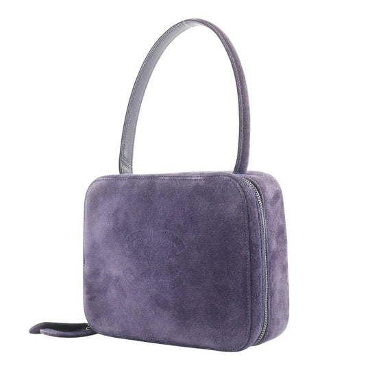 CHANEL Handbag Suede purple COCO Mark One handle Women Used Authentic