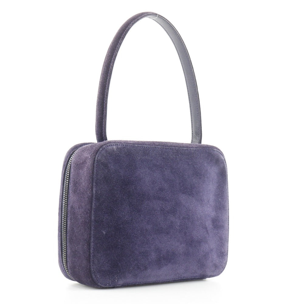 CHANEL Handbag Suede purple COCO Mark One handle Women Used Authentic