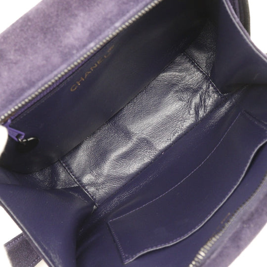 CHANEL Handbag Suede purple COCO Mark One handle Women Used Authentic