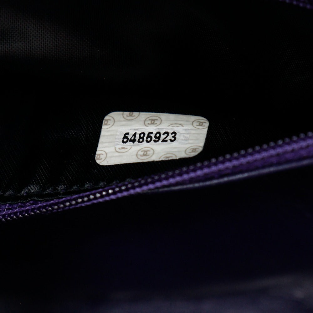 CHANEL Handbag Suede purple COCO Mark One handle Women Used Authentic