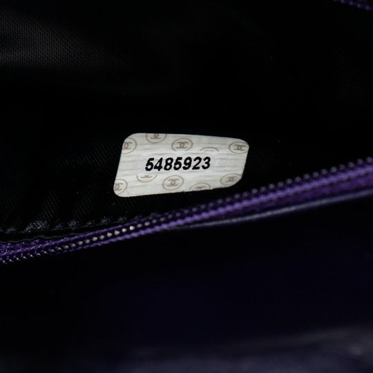 CHANEL Handbag Suede purple COCO Mark One handle Women Used Authentic