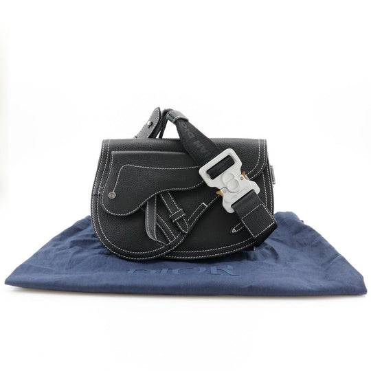 Dior Sling bag Calfskin black saddle mens Used Authentic